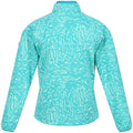 Turquoise - Lifestyle - Regatta Childrens-Kids Highton Animal Print Half Zip Fleece Top