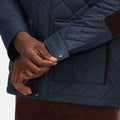 Navy - Close up - Regatta Mens Padbury Quilted Jacket