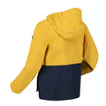 Yellow Gold-Navy - Close up - Regatta Childrens-Kids Hywell Waterproof Jacket