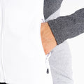 White-Charcoal Grey Marl - Close up - Dare 2B Womens-Ladies Convey Core Stretch Recycled Jacket