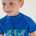 Imperial Blue - Back - Regatta Childrens-Kids Peppa Pig Camo Wetsuit