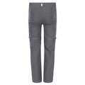 Seal Grey - Back - Regatta Childrens-Kids Highton Stretch Zip-Off Walking Trousers