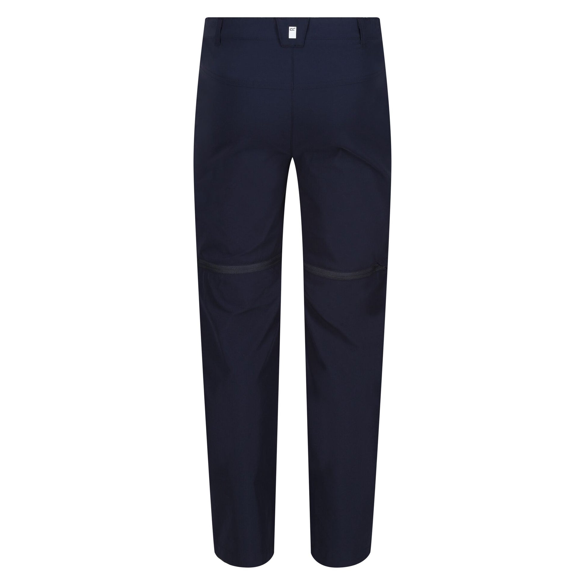 Navy - Back - Regatta Childrens-Kids Highton Stretch Zip-Off Walking Trousers