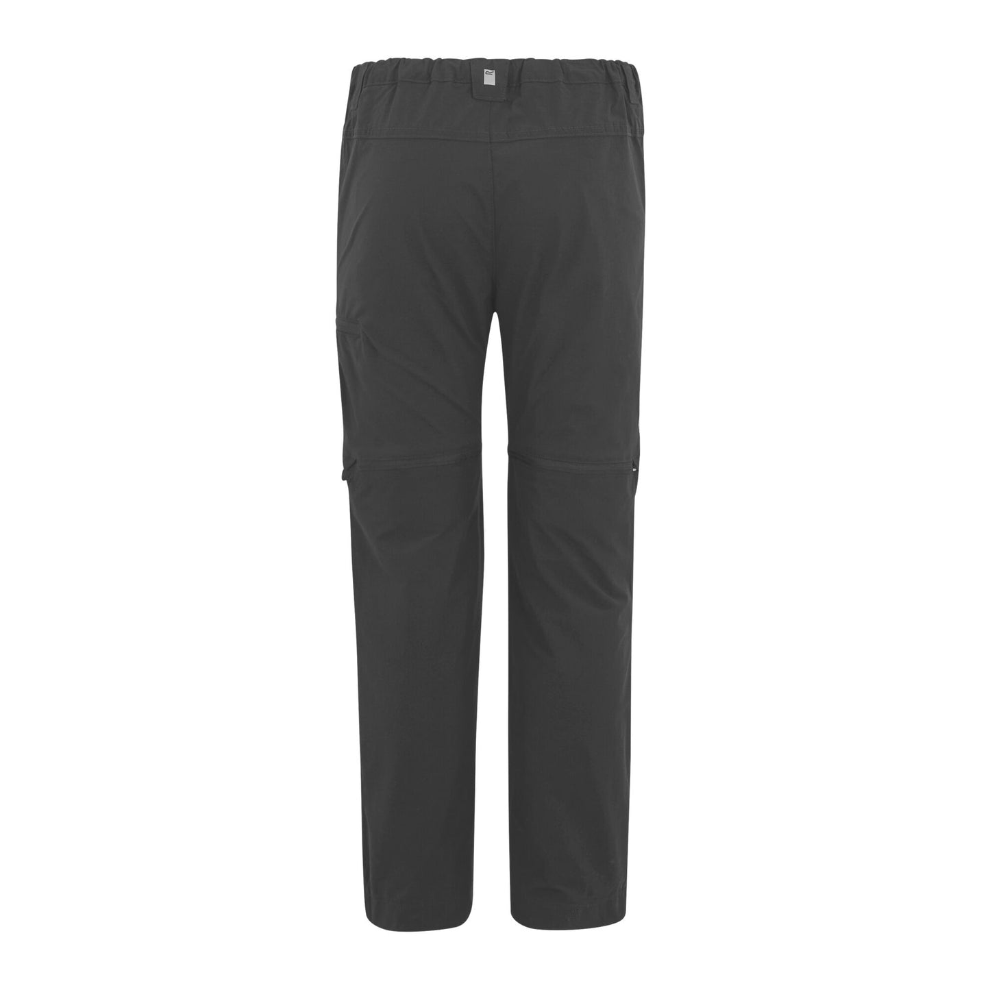 Dark Grey - Back - Regatta Childrens-Kids Highton Stretch Zip-Off Walking Trousers