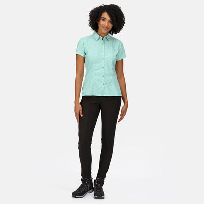 Ocean Wave - Back - Regatta Womens-Ladies Mindano VI Daisy Short-Sleeved Shirt