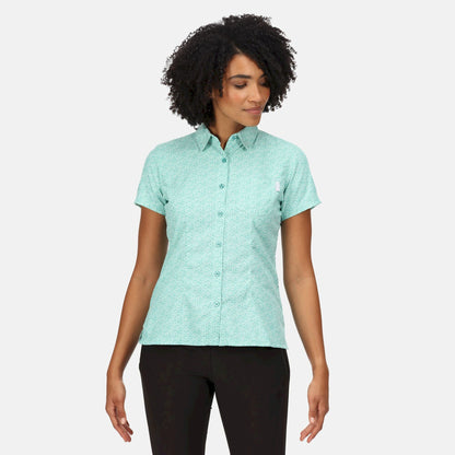 Ocean Wave - Side - Regatta Womens-Ladies Mindano VI Daisy Short-Sleeved Shirt