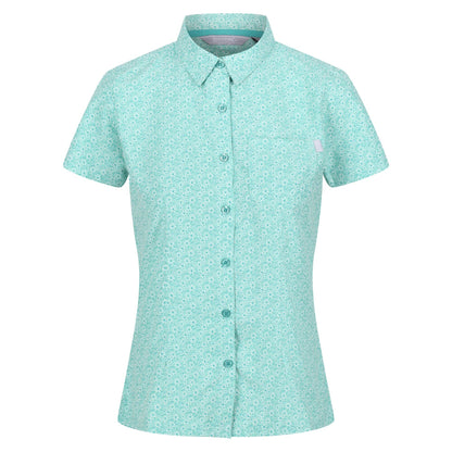 Ocean Wave - Front - Regatta Womens-Ladies Mindano VI Daisy Short-Sleeved Shirt