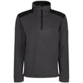 Black - Front - Regatta Mens Holbeck Half Zip Fleece Top