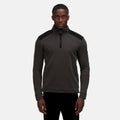 Black - Back - Regatta Mens Holbeck Half Zip Fleece Top