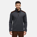 Navy - Side - Regatta Mens Holbeck Half Zip Fleece Top