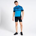 Teton Blue - Back - Dare 2B Mens Stay The Course II Printed Cycling Jersey