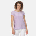 Pastel Lilac - Back - Regatta Womens-Ladies Jaelynn Dobby Cotton T-Shirt
