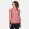 Heather Rose - Side - Regatta Womens-Ladies Jaelynn Dobby Cotton T-Shirt