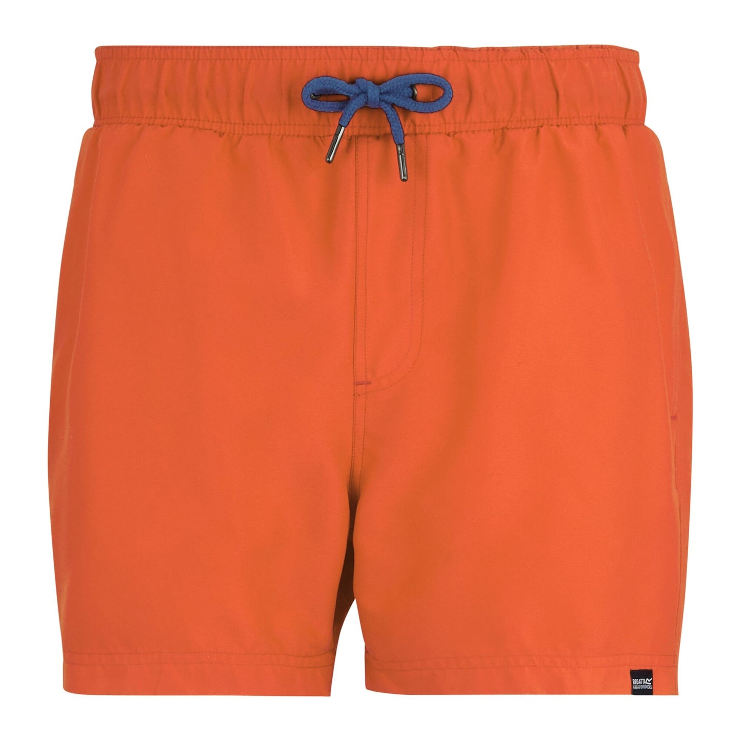 Tigerlily Orange-Sonic Blue - Front - Regatta Mens Mawson II Swim Shorts