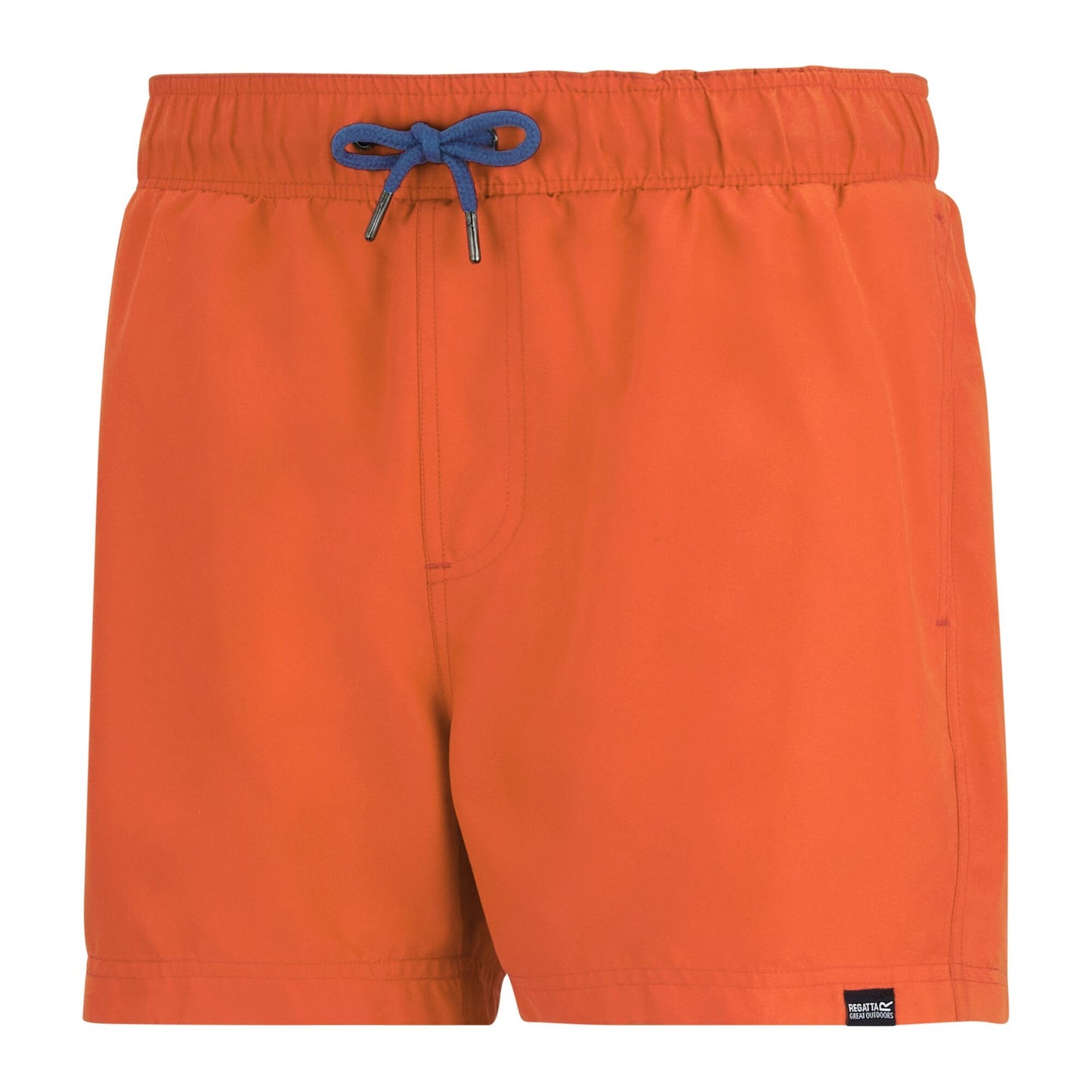 Tigerlily Orange-Sonic Blue - Side - Regatta Mens Mawson II Swim Shorts