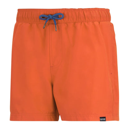 Tigerlily Orange-Sonic Blue - Side - Regatta Mens Mawson II Swim Shorts