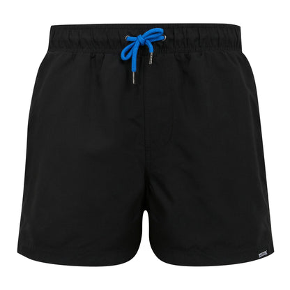 Black-Sonic Blue - Front - Regatta Mens Mawson II Swim Shorts