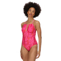 Pink Fushion - Back - Regatta Womens-Ladies Halliday One Piece Swimsuit