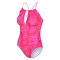 Pink Fushion - Pack Shot - Regatta Womens-Ladies Halliday One Piece Swimsuit