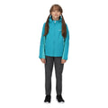 Enamel-Turquoise - Back - Regatta Childrens-Kids Acidity V Soft Shell Jacket