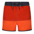 Rusty Orange-Blaze Orange - Front - Regatta Childrens-Kids Sergio Swim Shorts