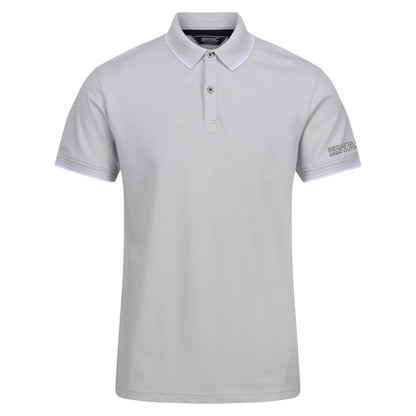 Silver Grey-White - Front - Regatta Mens Tadeo Polo Shirt