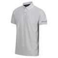 Silver Grey-White - Side - Regatta Mens Tadeo Polo Shirt