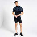 Black - Back - Dare 2B Mens Stay The Course II Downshift Print Cycling Jersey