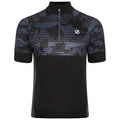 Black - Front - Dare 2B Mens Stay The Course II Downshift Print Cycling Jersey