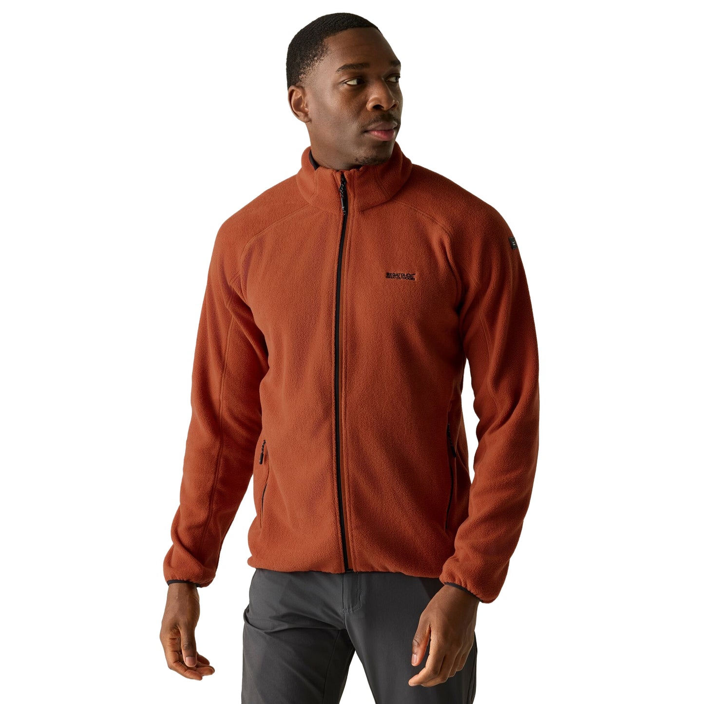 Brick - Lifestyle - Regatta Mens Hadfield Full Zip Fleece Jacket