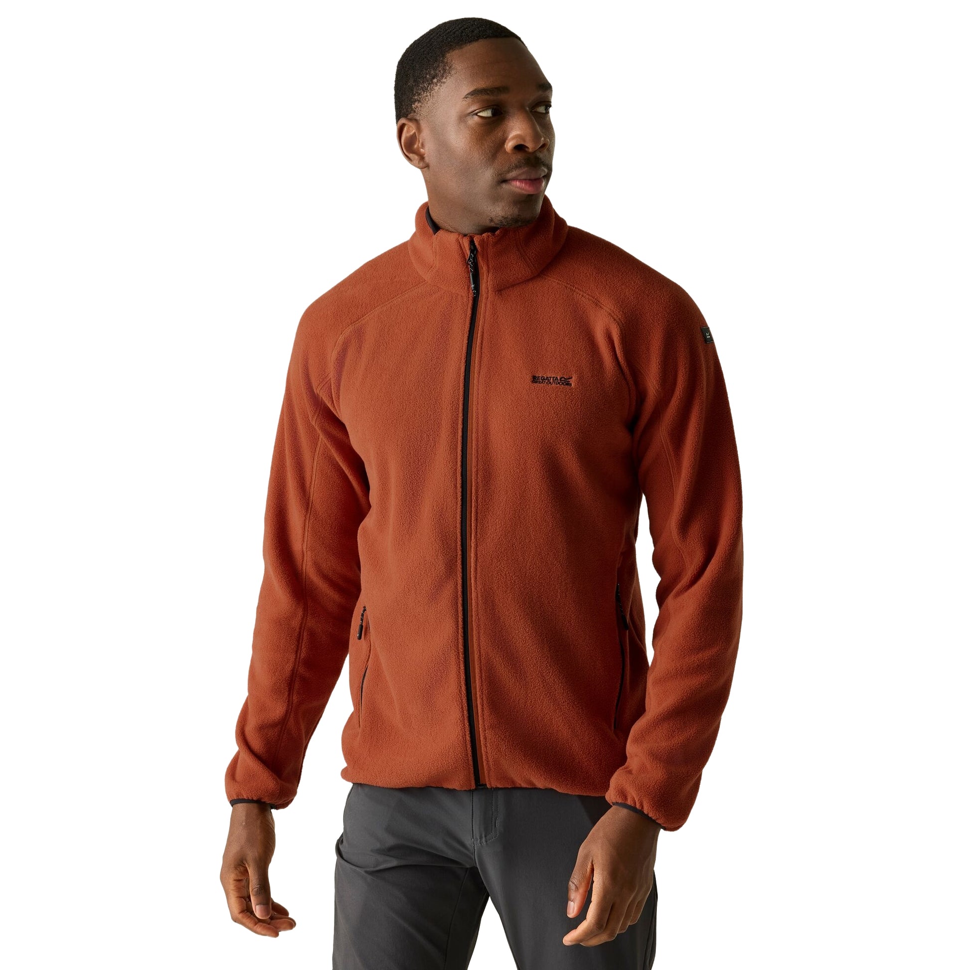 Brick - Lifestyle - Regatta Mens Hadfield Full Zip Fleece Jacket