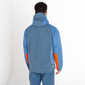 Stellar Blue-Burnt Salmon - Side - Dare 2B Mens Soaring II Recycled Waterproof Jacket