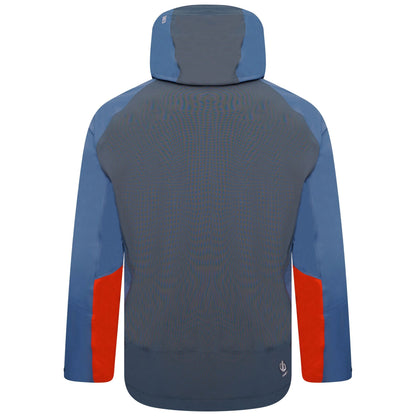 Stellar Blue-Burnt Salmon - Lifestyle - Dare 2B Mens Soaring II Recycled Waterproof Jacket
