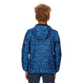 Imperial Blue - Side - Regatta Childrens-Kids Lever Camo Packaway Waterproof Jacket