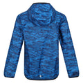 Imperial Blue - Lifestyle - Regatta Childrens-Kids Lever Camo Packaway Waterproof Jacket