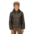 Grape Leaf - Back - Regatta Childrens-Kids Catkin Camo Waterproof Jacket