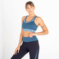 Orion Grey-Bluestone - Side - Dare 2B Womens-Ladies Mantra Contrast Recycled Sports Bra