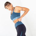 Orion Grey-Bluestone - Lifestyle - Dare 2B Womens-Ladies Mantra Contrast Recycled Sports Bra