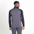 Ebony Grey - Side - Dare 2B Mens Fuser Core Stretch Half Zip Thermal Top