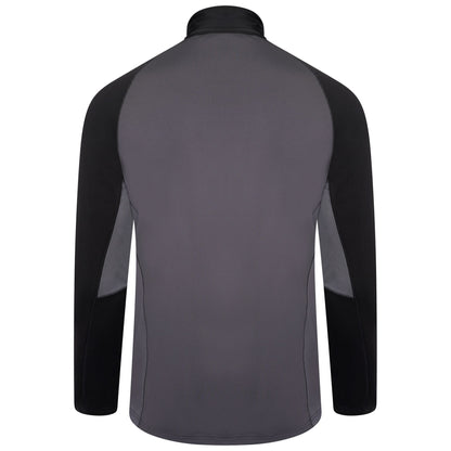Ebony Grey - Lifestyle - Dare 2B Mens Fuser Core Stretch Half Zip Thermal Top