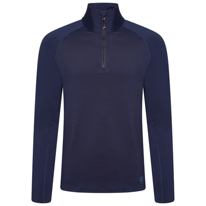 Nightfall Navy - Front - Dare 2B Mens Fuser Core Stretch Half Zip Thermal Top