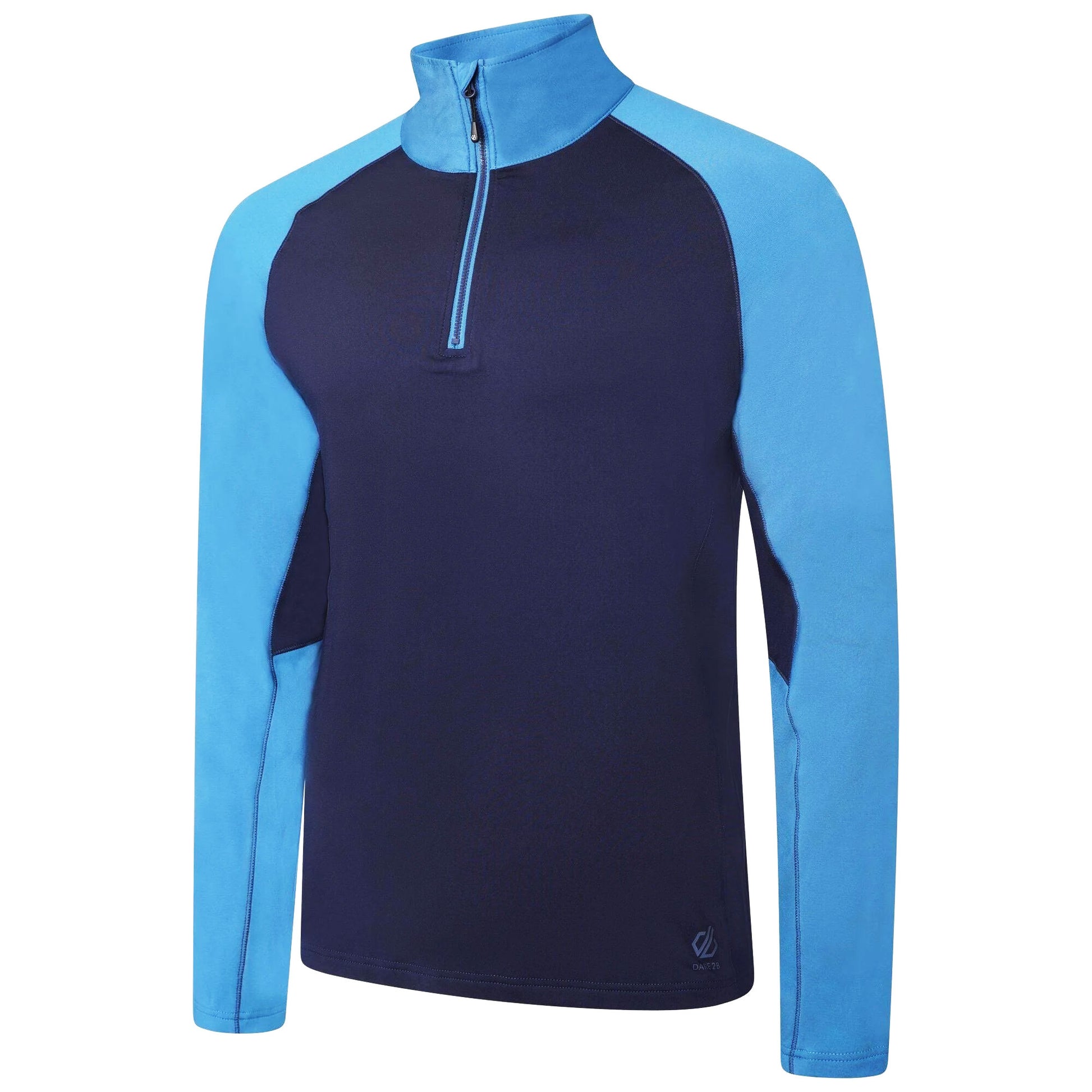 Nightfall Navy-Dark Methyl Blue - Front - Dare 2B Mens Fuser Core Stretch Half Zip Thermal Top