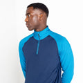 Nightfall Navy-Dark Methyl Blue - Back - Dare 2B Mens Fuser Core Stretch Half Zip Thermal Top