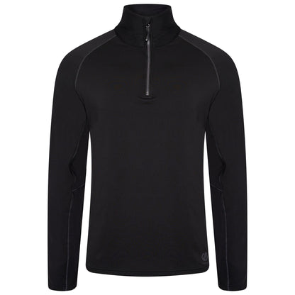 Black - Front - Dare 2B Mens Fuser Core Stretch Half Zip Thermal Top