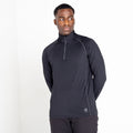 Black - Back - Dare 2B Mens Fuser Core Stretch Half Zip Thermal Top