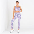 Dusty lavender - Back - Dare 2B Womens-Ladies Mantra Printed Recycled Sports Bra