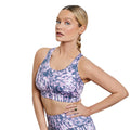 Dusty lavender - Front - Dare 2B Womens-Ladies Mantra Printed Recycled Sports Bra