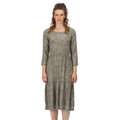 Green Fields - Back - Regatta Womens-Ladies Briella Abstract Long-Sleeved Casual Dress