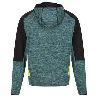 Pacific Green-Black - Back - Regatta Mens Cadford III Marl Full Zip Hoodie