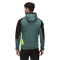 Pacific Green-Black - Pack Shot - Regatta Mens Cadford III Marl Full Zip Hoodie